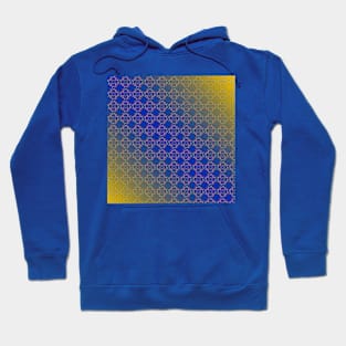 Blue and yellow colorful floral pattern Hoodie